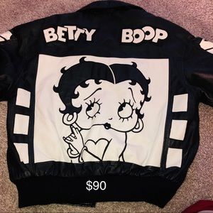 Like New Vintage leather BettyBoop jacket